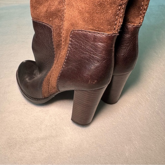 Vintage Nine West Brown Suede and Leather Knee High Boots - Picture 4 of 7